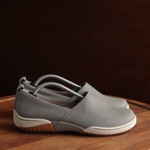 Dansko Shoe WMS SZ EU 37 US 6.5 Gray Reba Leather Comfort Loafer Walking Slip On